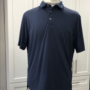 ⛳️Ben Hogan Men’s Polo Shirt – Size Large – Navy Blue Patterned